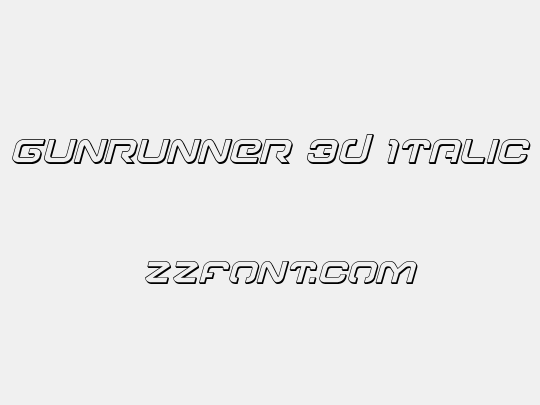 Gunrunner 3D Italic