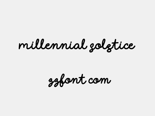 Millennial Solstice