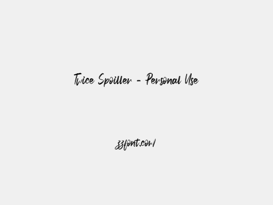 Twice Spoiller - Personal Use
