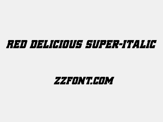 Red Delicious Super-Italic