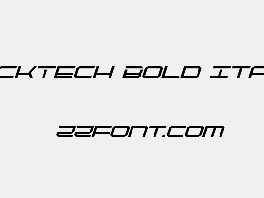 QuickTech Bold Italic