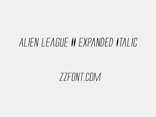 Alien League II Expanded Italic