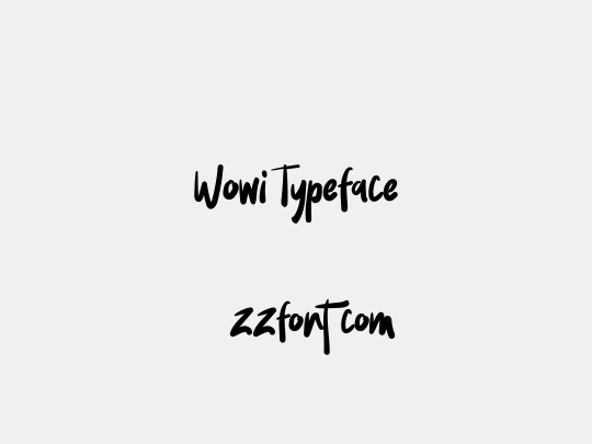Wowi Typeface