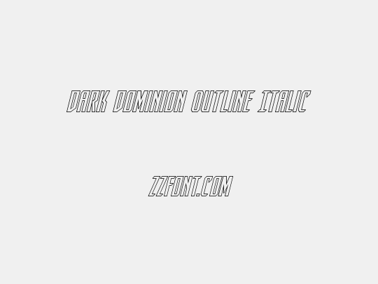 Dark Dominion Outline Italic