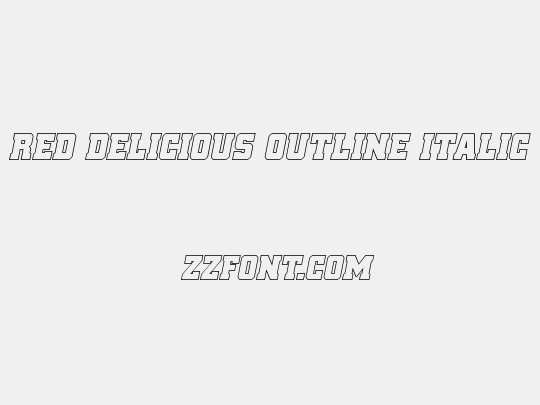 Red Delicious Outline Italic