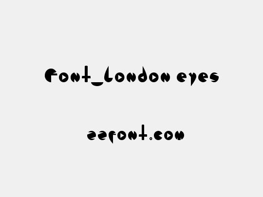 Font_london eyes
