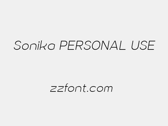 Sonika PERSONAL USE