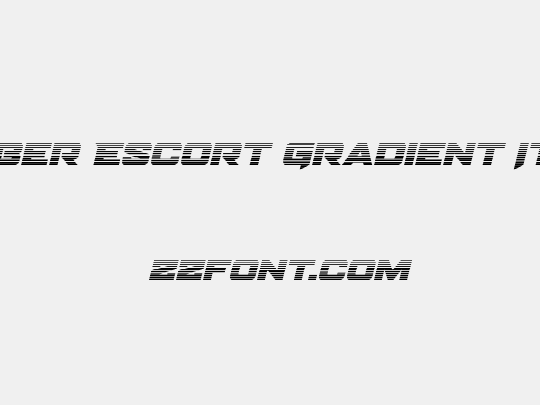 Bomber Escort Gradient Italic