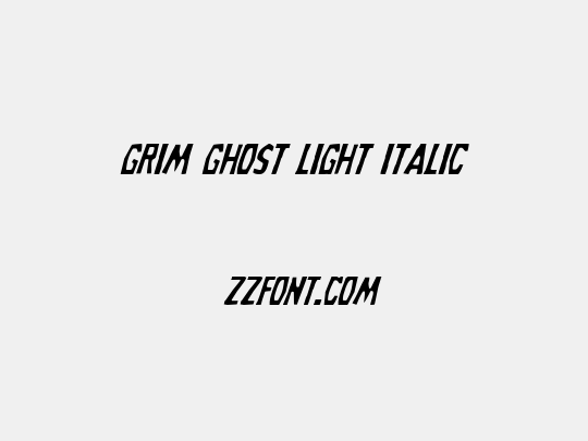 Grim Ghost Light Italic