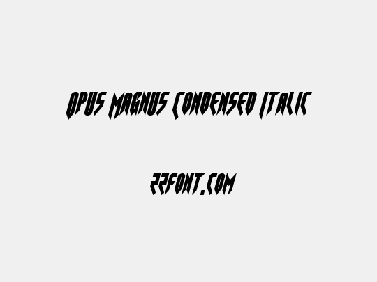 Opus Magnus Condensed Italic