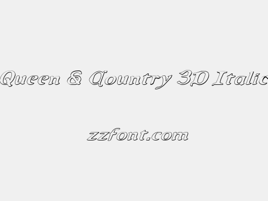 Queen & Country 3D Italic
