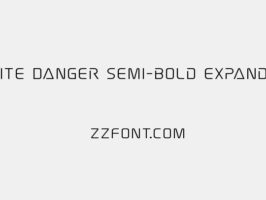 Elite Danger Semi-Bold Expanded