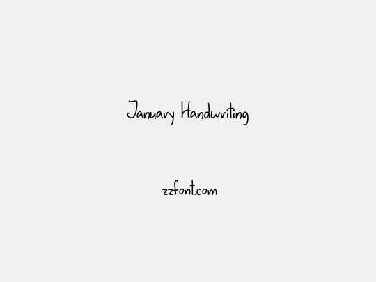January Handwriting