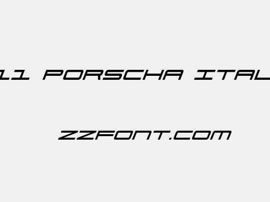 911 Porscha Italic