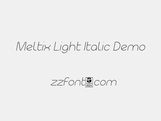 Meltix Light Italic Demo