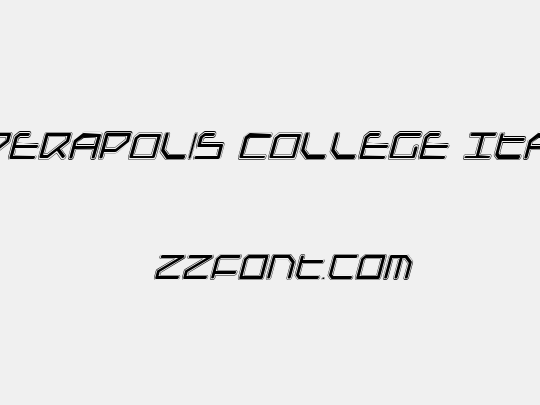 Federapolis College Italic