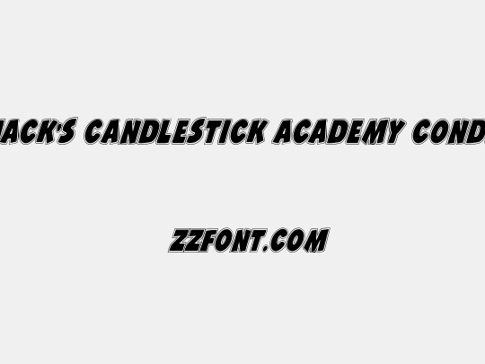 Jack's Candlestick Academy Condensed