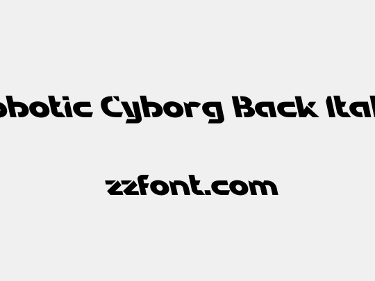 Robotic Cyborg Back Italic