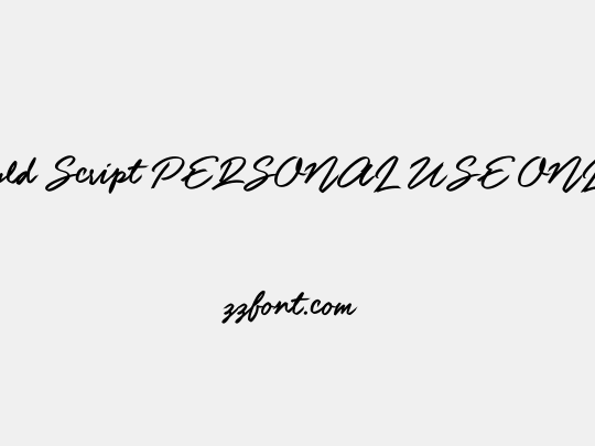 Guld Script PERSONAL USE ONLY