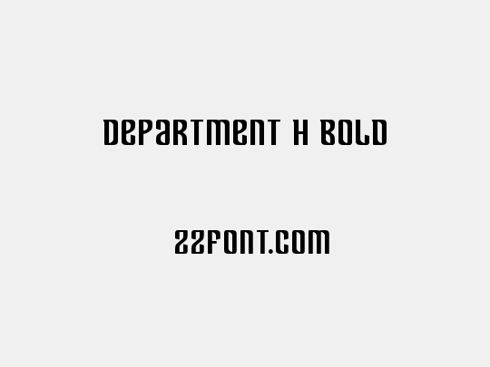 Department H Bold