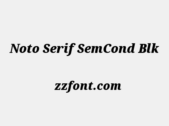 Noto Serif SemCond Blk