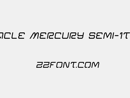Miracle Mercury Semi-Italic