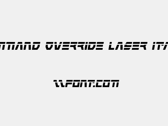 Command Override Laser Italic