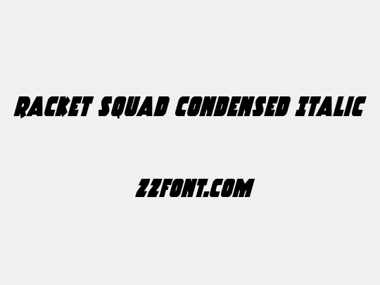 Racket Squad Condensed Italic