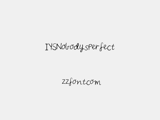 IYSNobodysPerfect