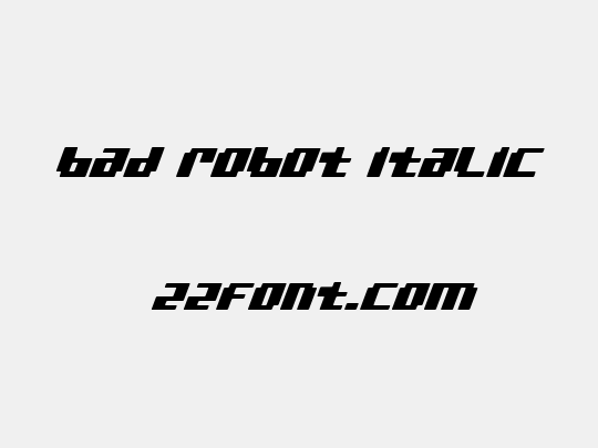 bad robot italic