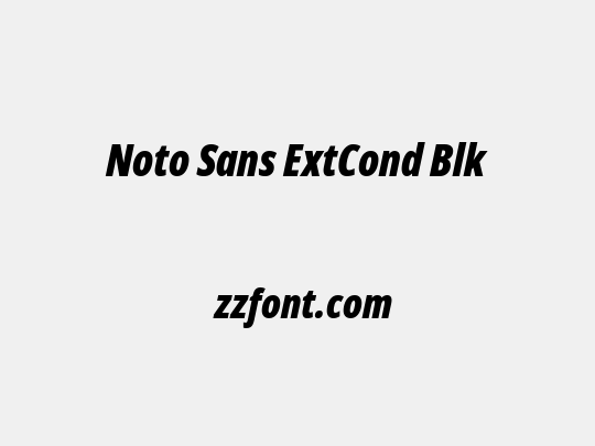 Noto Sans ExtCond Blk