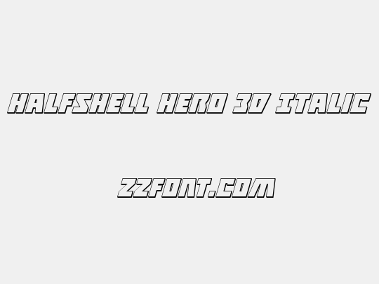 Halfshell Hero 3D Italic