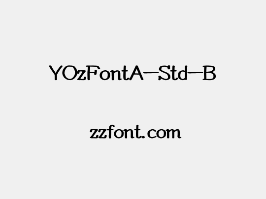 YOzFontA-Std-B