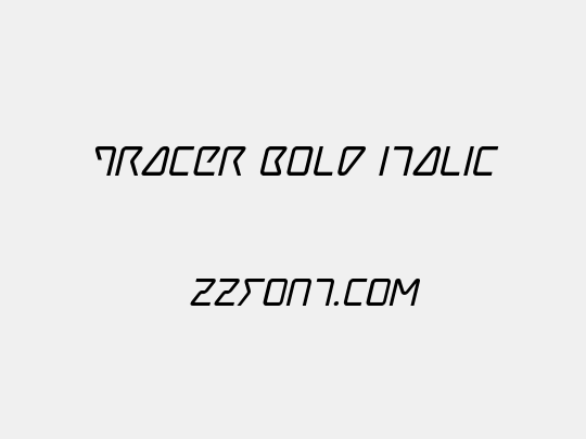Tracer Bold Italic