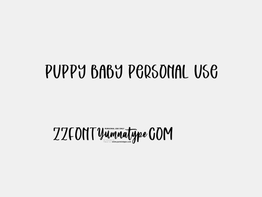 Puppy Baby Personal Use