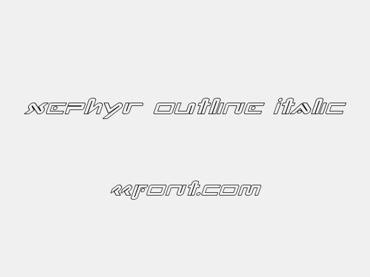 Xephyr Outline Italic