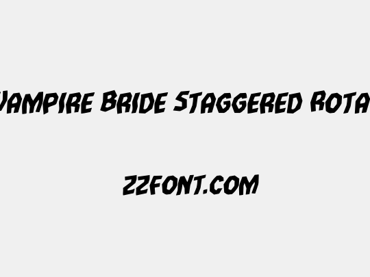 Vampire Bride Staggered Rotal