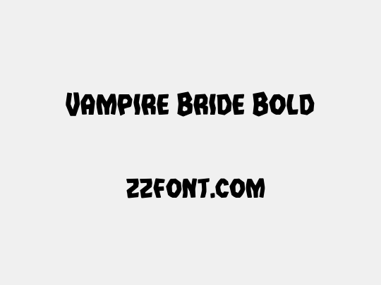Vampire Bride Bold