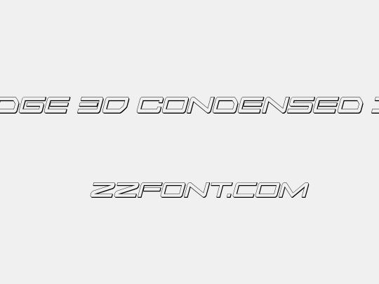 Sky Ridge 3D Condensed Italic