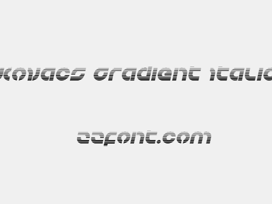 Kovacs Gradient Italic