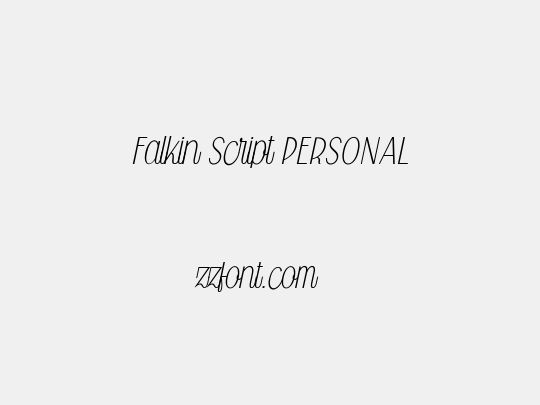 Falkin Script PERSONAL