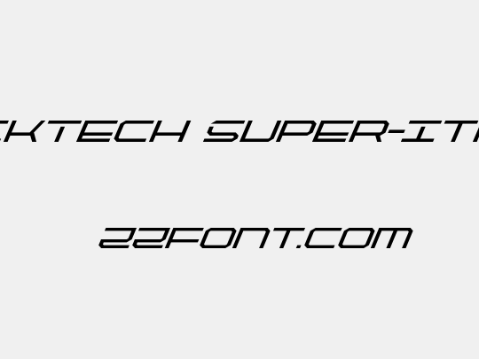 QuickTech Super-Italic