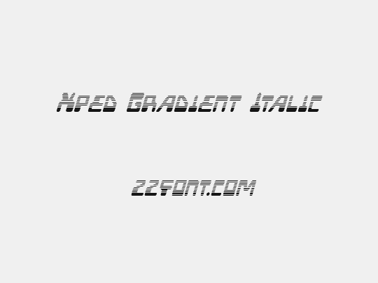 Xped Gradient Italic