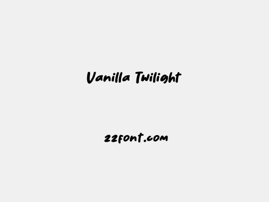 Vanilla Twilight
