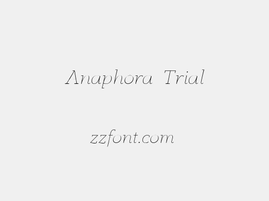 Anaphora  Trial