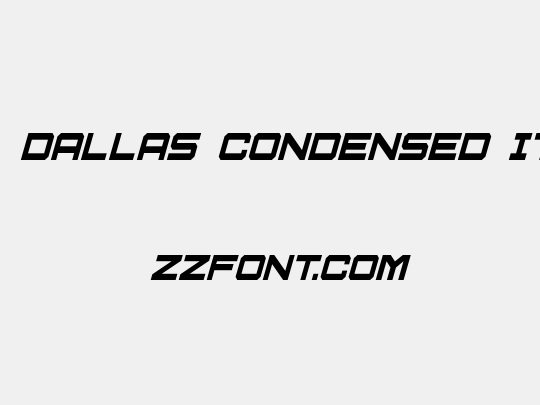 U.S.S. Dallas Condensed Italic