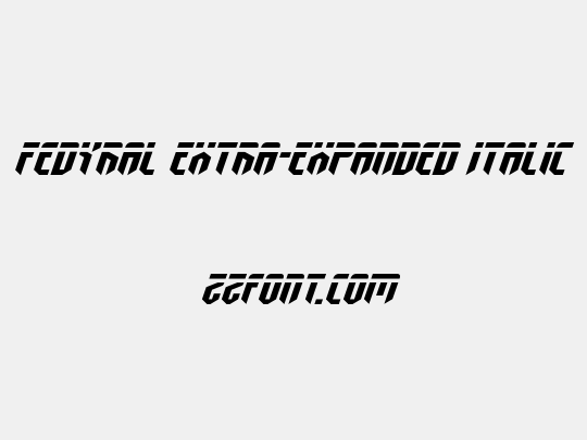 Fedyral Extra-Expanded Italic
