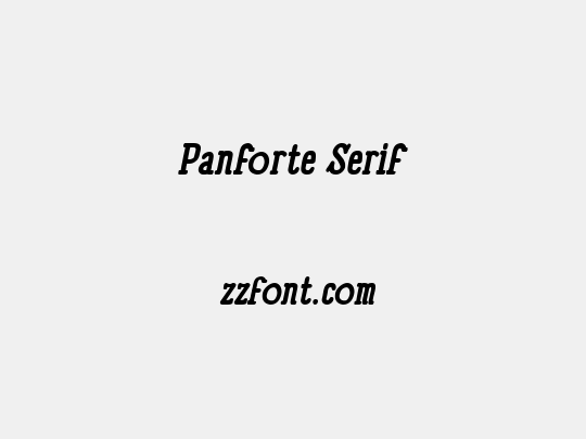 Panforte Serif