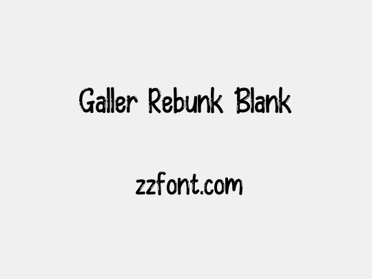 Galler Rebunk Blank