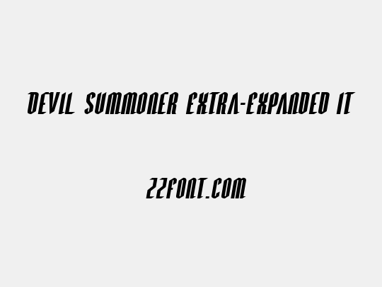 Devil Summoner Extra-Expanded Italic